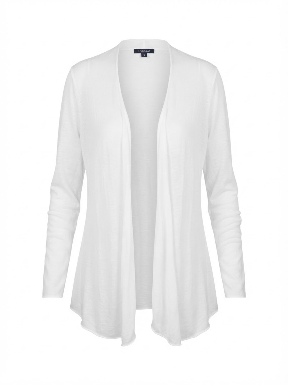 Acrobat Ivory Open-Front Draped Cardigan